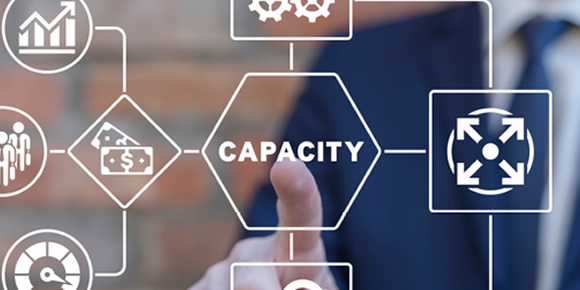 capacity diagram with finger pointing to capacity